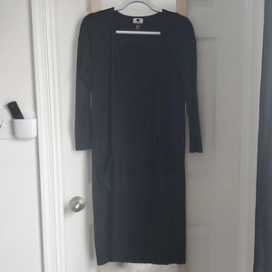 Long Black Duster with Pockets.